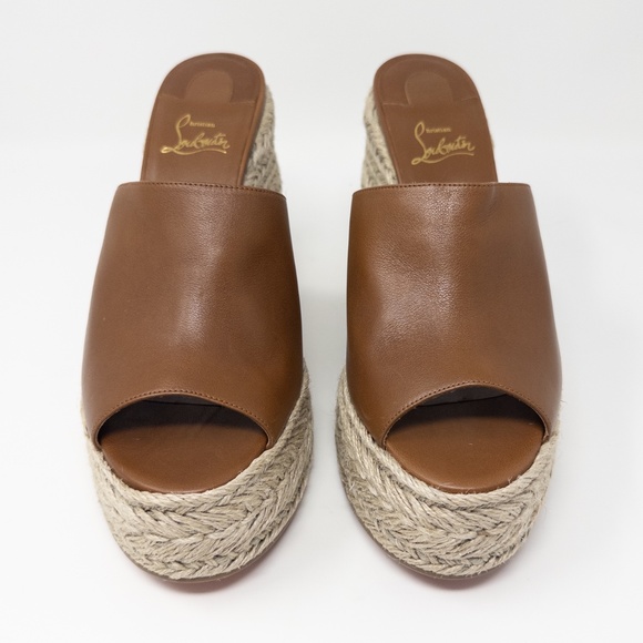 Christian Louboutin Ariella Zeppa Wedge Espadrille Platform Red Soles. Size 42 E - Picture 3 of 6